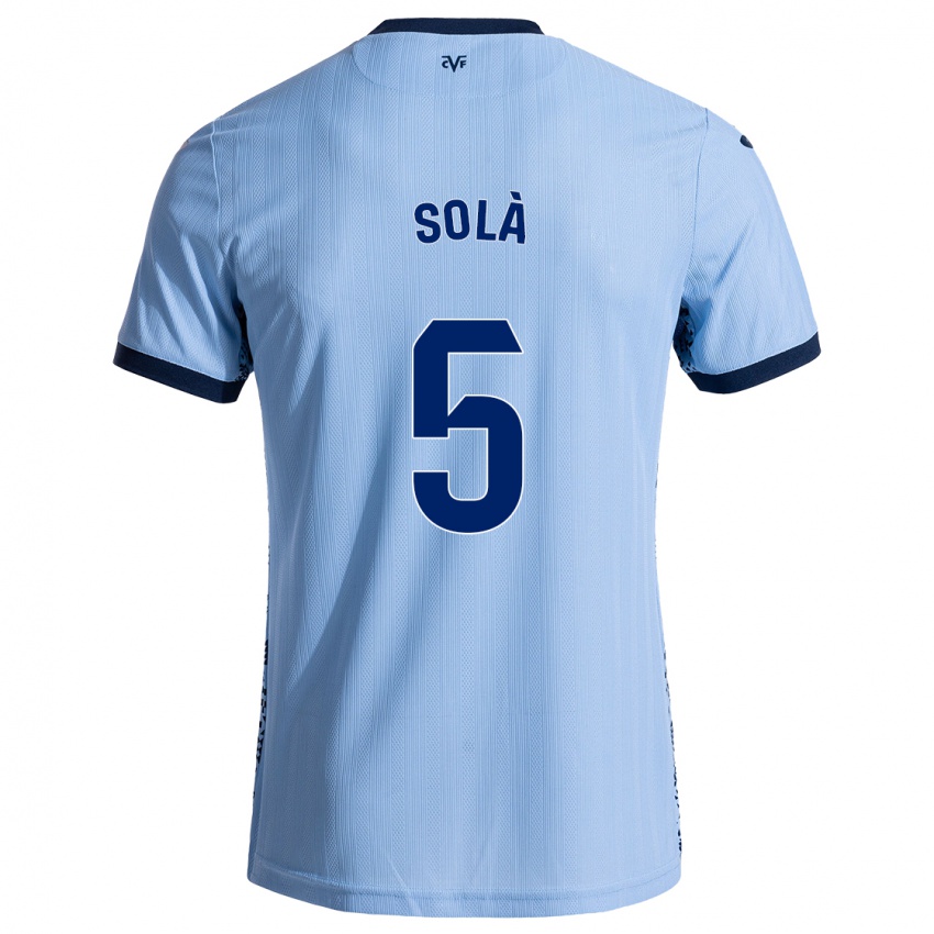 Criança Camisola Arnau Solà #5 Celeiro Azul Alternativa 2024/25 Camisa Brasil