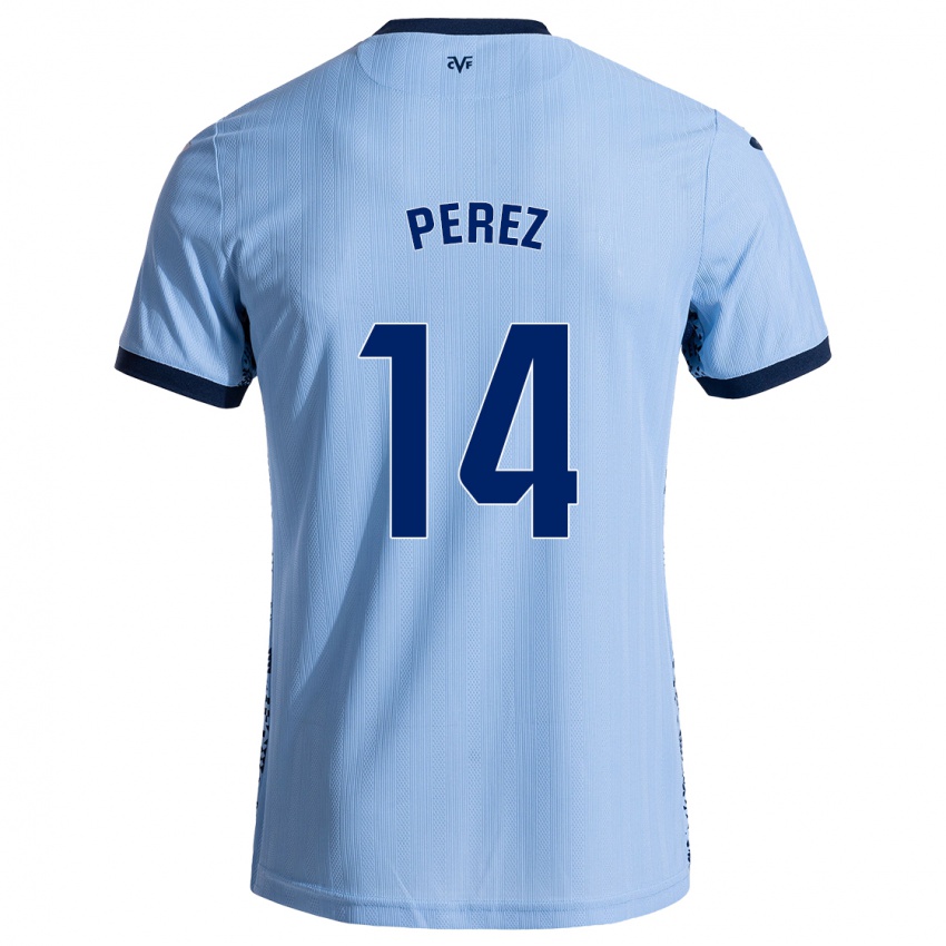 Criança Camisola Nerea Pérez #14 Celeiro Azul Alternativa 2024/25 Camisa Brasil