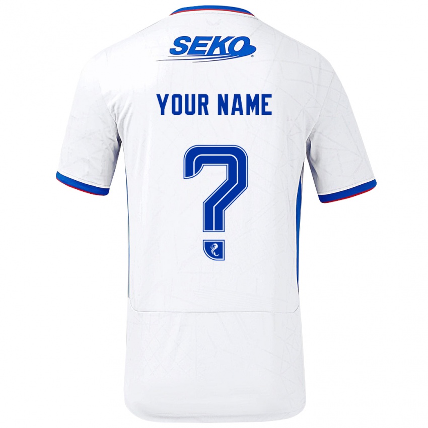 Criança Camisola Seu Nome #0 Azul Branco Alternativa 2024/25 Camisa Brasil