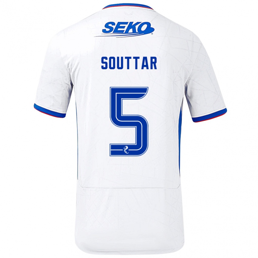 Criança Camisola John Souttar #5 Azul Branco Alternativa 2024/25 Camisa Brasil