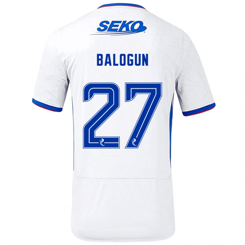 Criança Camisola Leon Balogun #27 Azul Branco Alternativa 2024/25 Camisa Brasil