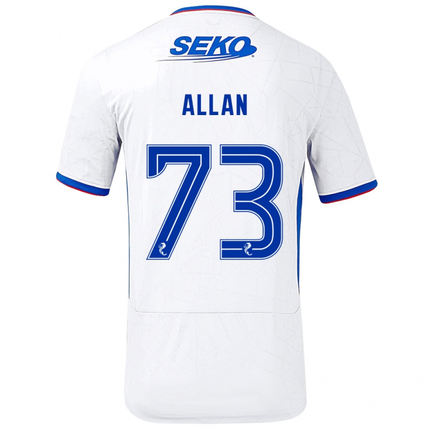 Criança Camisola Connor Allan #73 Azul Branco Alternativa 2024/25 Camisa Brasil