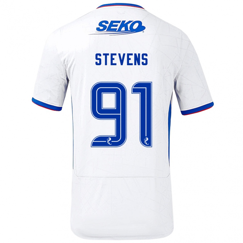 Criança Camisola Archie Stevens #91 Azul Branco Alternativa 2024/25 Camisa Brasil