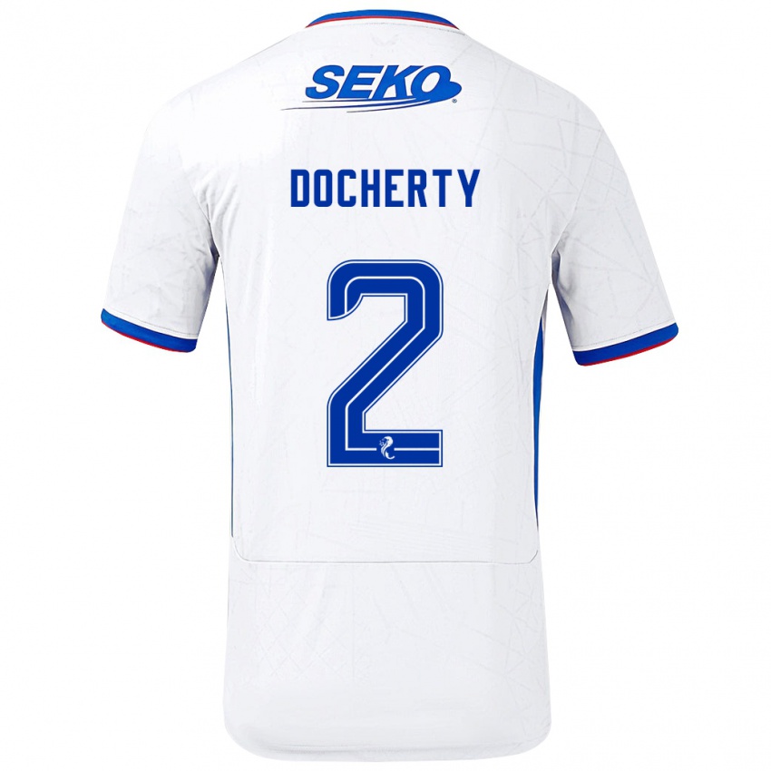 Criança Camisola Nicola Docherty #2 Azul Branco Alternativa 2024/25 Camisa Brasil