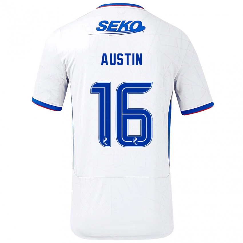 Criança Camisola Eilidh Austin #16 Azul Branco Alternativa 2024/25 Camisa Brasil