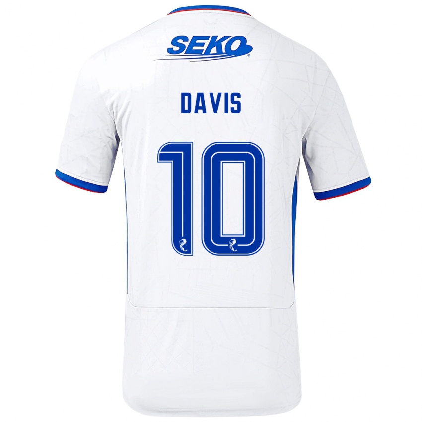 Criança Camisola Steven Davis #10 Azul Branco Alternativa 2024/25 Camisa Brasil