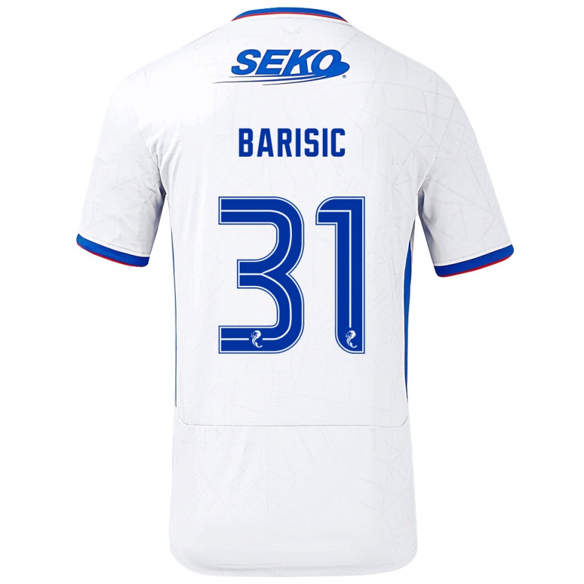 Criança Camisola Borna Barisic #31 Azul Branco Alternativa 2024/25 Camisa Brasil