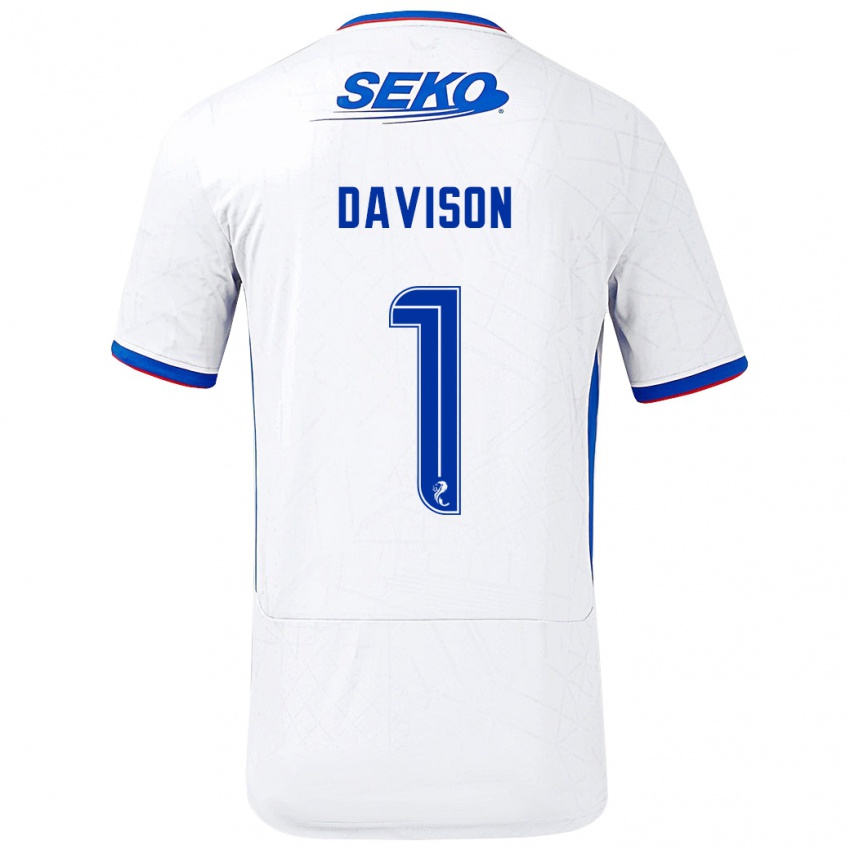 Criança Camisola Hannah Davison #1 Azul Branco Alternativa 2024/25 Camisa Brasil