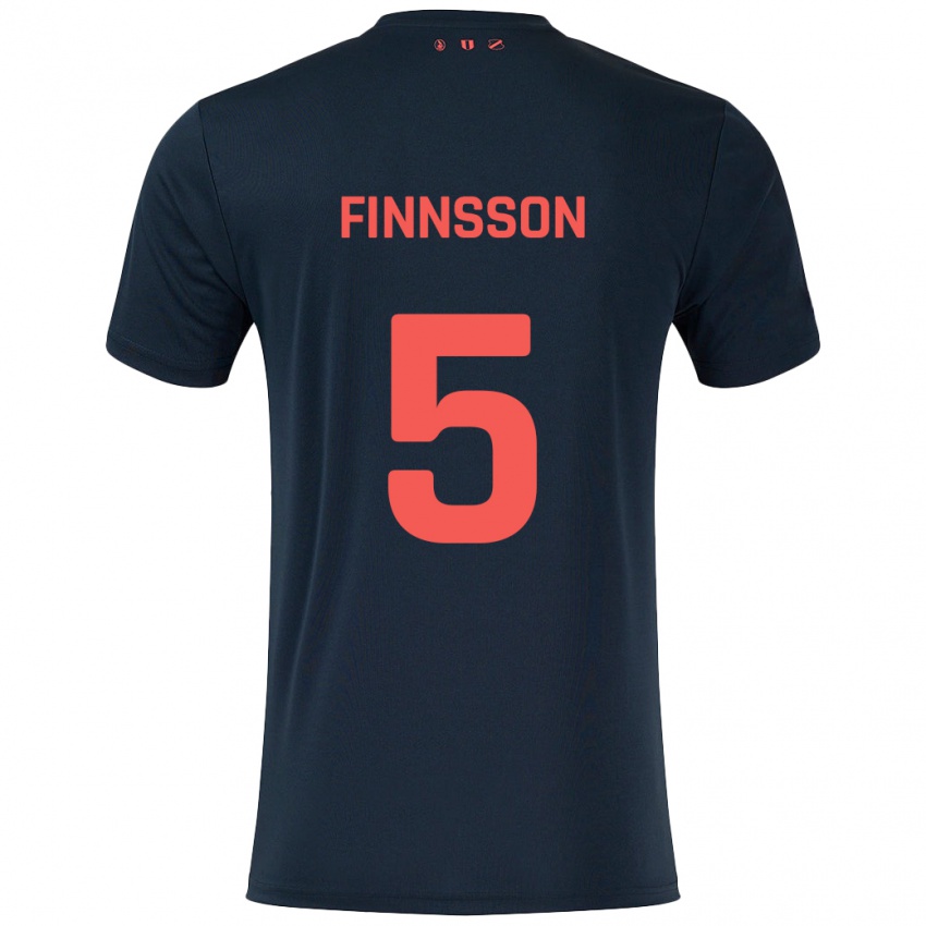 Criança Camisola Kolbeinn Finnsson #5 Vermelho Preto Alternativa 2024/25 Camisa Brasil