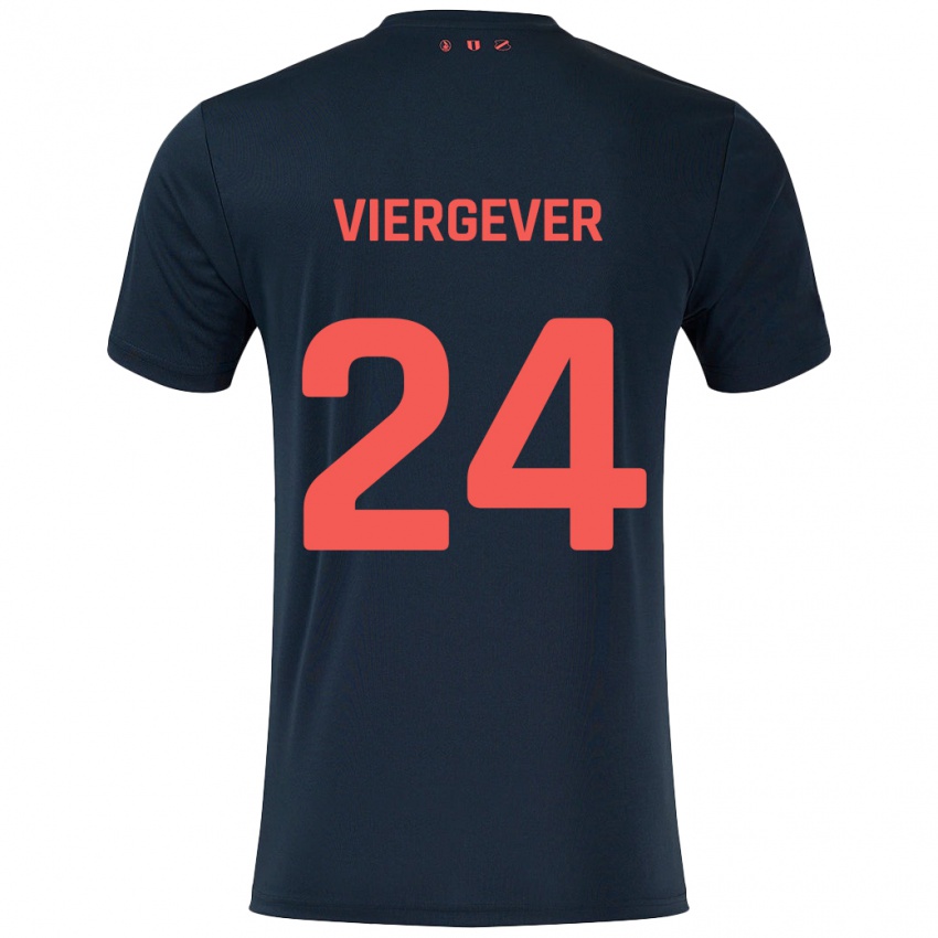 Criança Camisola Nick Viergever #24 Vermelho Preto Alternativa 2024/25 Camisa Brasil