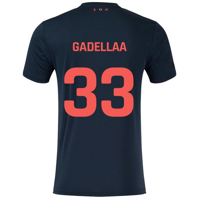 Criança Camisola Kevin Gadellaa #33 Vermelho Preto Alternativa 2024/25 Camisa Brasil