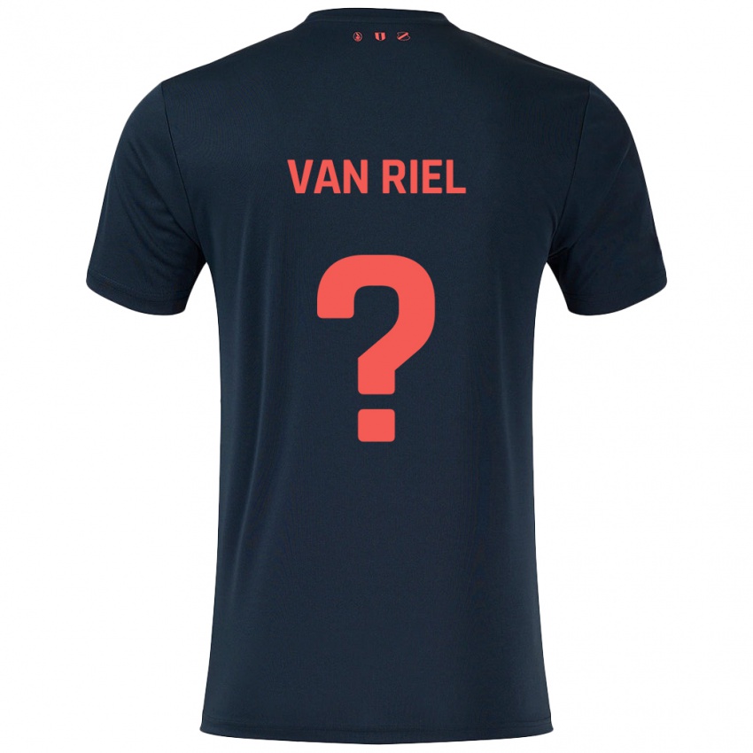 Criança Camisola Jesper Van Riel #0 Vermelho Preto Alternativa 2024/25 Camisa Brasil