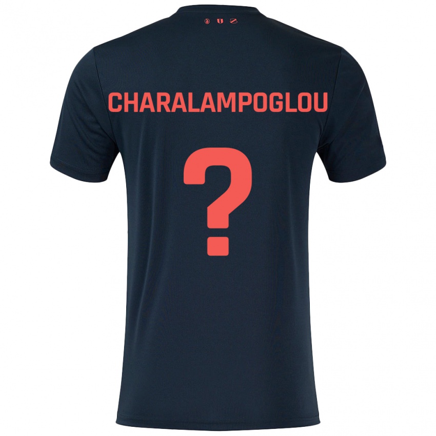 Criança Camisola Georgios Charalampoglou #0 Vermelho Preto Alternativa 2024/25 Camisa Brasil