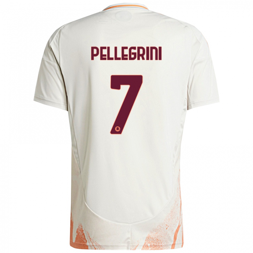 Criança Camisola Lorenzo Pellegrini #7 Creme Branco Laranja Alternativa 2024/25 Camisa Brasil