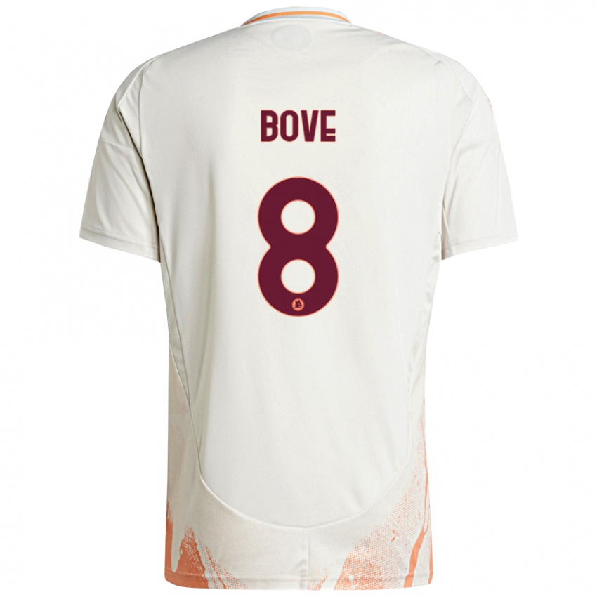 Criança Camisola Edoardo Bove #8 Creme Branco Laranja Alternativa 2024/25 Camisa Brasil