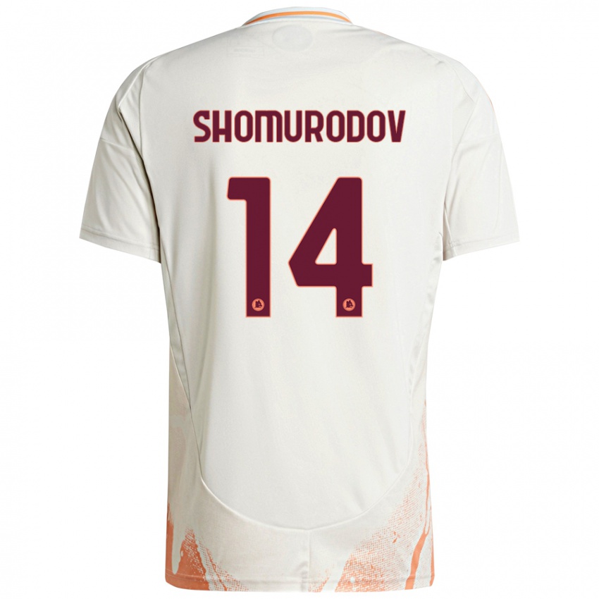 Criança Camisola Eldor Shomurodov #14 Creme Branco Laranja Alternativa 2024/25 Camisa Brasil