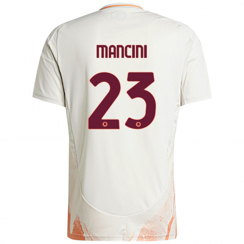 Criança Camisola Gianluca Mancini #23 Creme Branco Laranja Alternativa 2024/25 Camisa Brasil