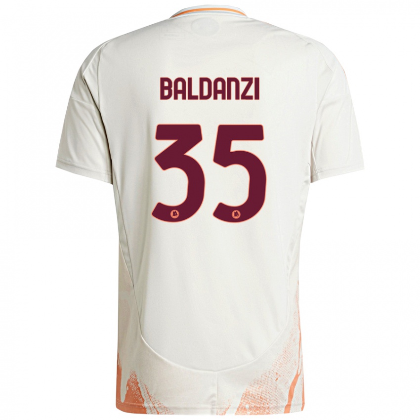 Criança Camisola Tommaso Baldanzi #35 Creme Branco Laranja Alternativa 2024/25 Camisa Brasil