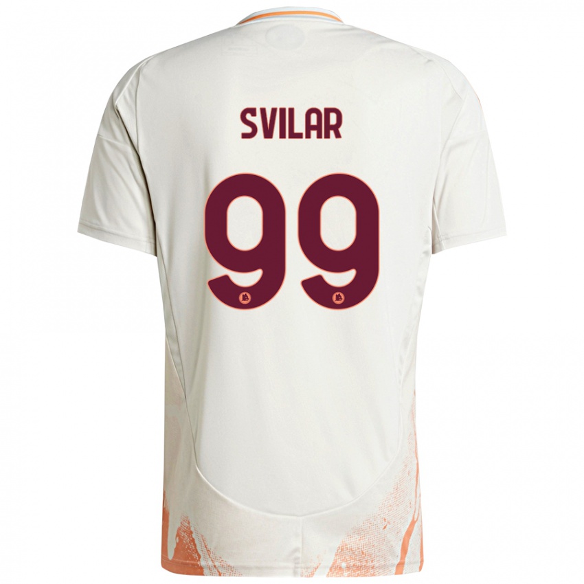 Criança Camisola Mile Svilar #99 Creme Branco Laranja Alternativa 2024/25 Camisa Brasil