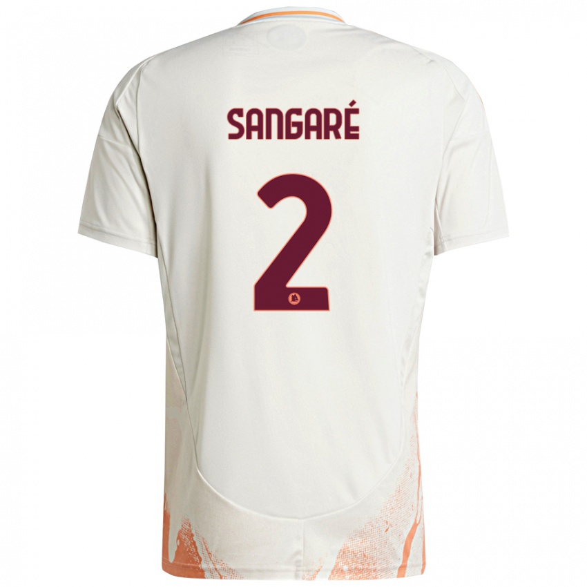 Criança Camisola Buba Sangaré #2 Creme Branco Laranja Alternativa 2024/25 Camisa Brasil