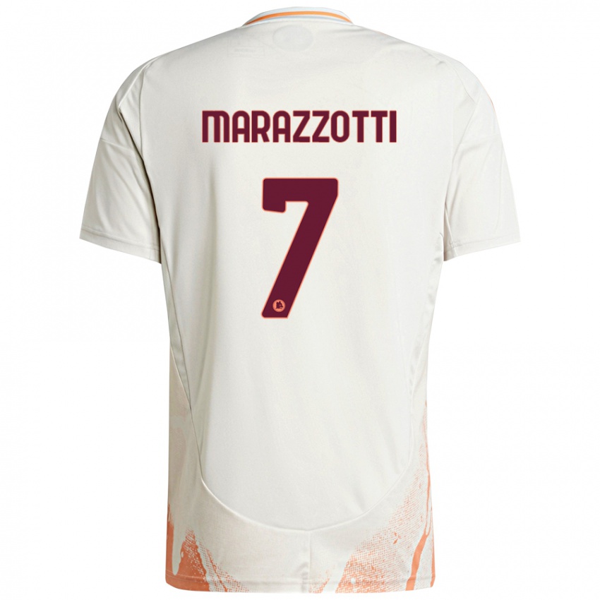 Criança Camisola Fabrizio Marazzotti #7 Creme Branco Laranja Alternativa 2024/25 Camisa Brasil