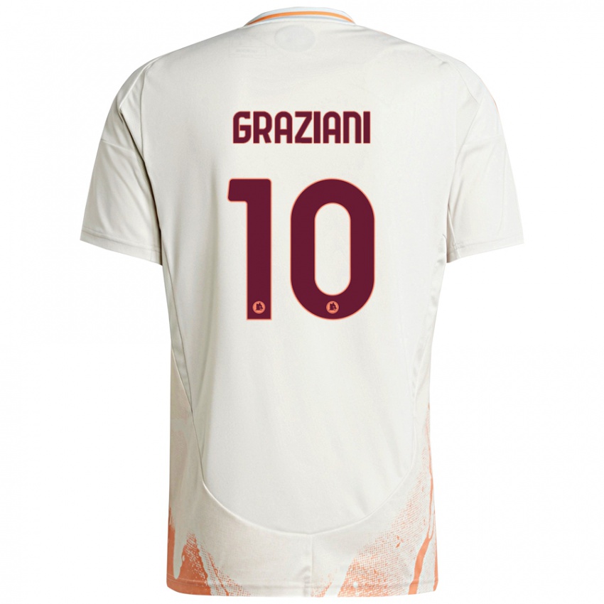 Criança Camisola Leonardo Graziani #10 Creme Branco Laranja Alternativa 2024/25 Camisa Brasil