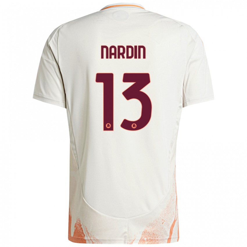 Criança Camisola Federico Nardin #13 Creme Branco Laranja Alternativa 2024/25 Camisa Brasil