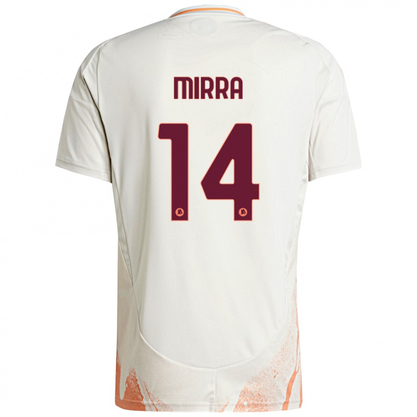 Criança Camisola Jacopo Mirra #14 Creme Branco Laranja Alternativa 2024/25 Camisa Brasil