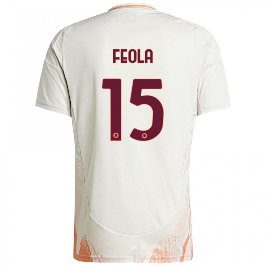 Criança Camisola William Feola #15 Creme Branco Laranja Alternativa 2024/25 Camisa Brasil