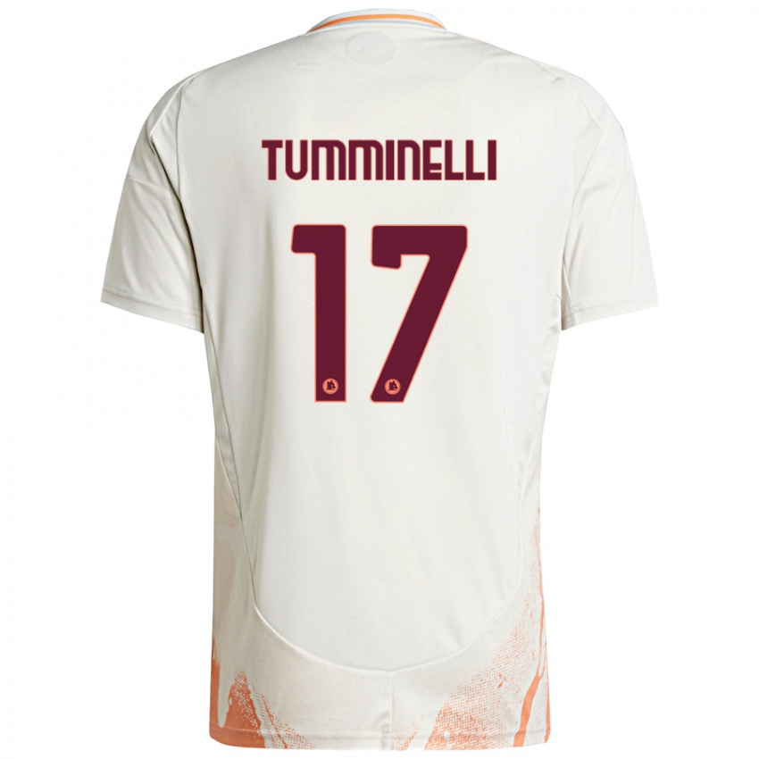 Criança Camisola Gianmarco Tumminelli #17 Creme Branco Laranja Alternativa 2024/25 Camisa Brasil