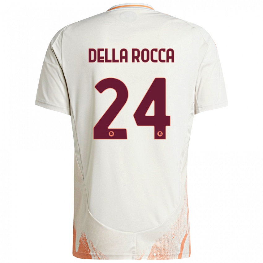 Criança Camisola Mattia Della Rocca #24 Creme Branco Laranja Alternativa 2024/25 Camisa Brasil