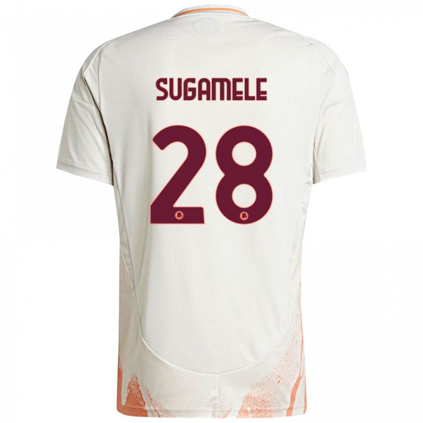 Criança Camisola Alessandro Sugamele #28 Creme Branco Laranja Alternativa 2024/25 Camisa Brasil