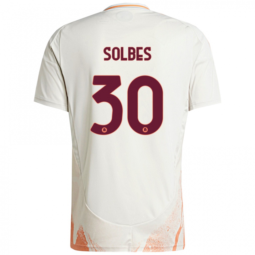 Criança Camisola Ricardo Solbes #30 Creme Branco Laranja Alternativa 2024/25 Camisa Brasil