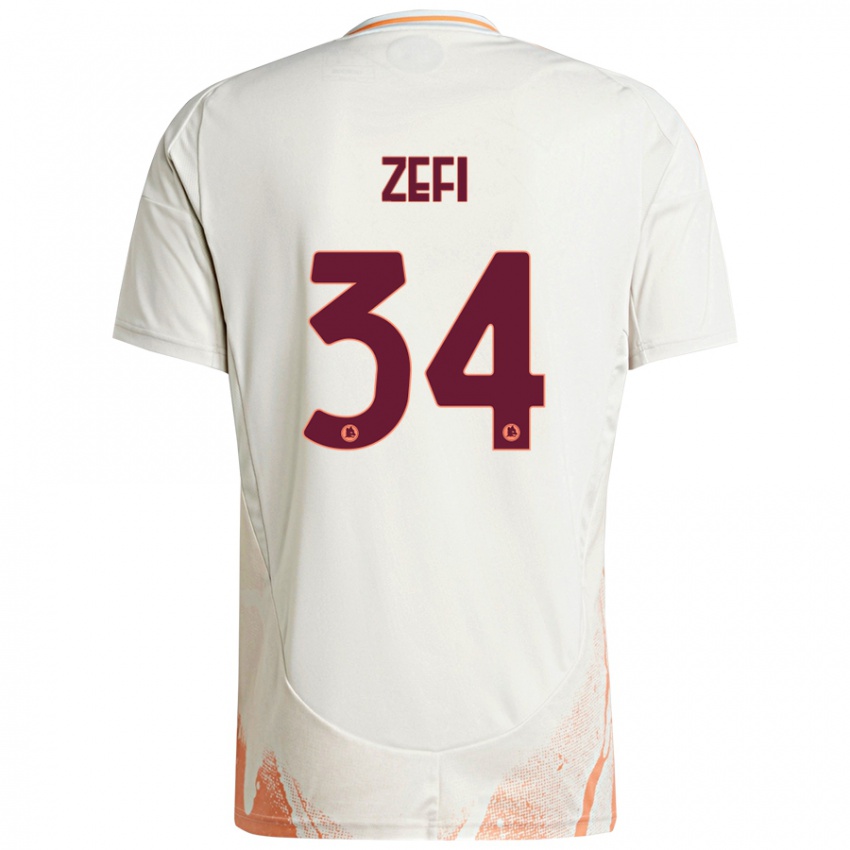 Criança Camisola Kevin Zefi #34 Creme Branco Laranja Alternativa 2024/25 Camisa Brasil