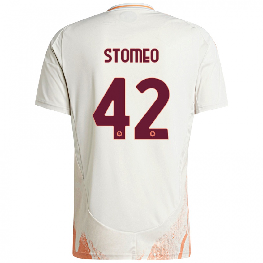 Criança Camisola Giorgio Stomeo #42 Creme Branco Laranja Alternativa 2024/25 Camisa Brasil