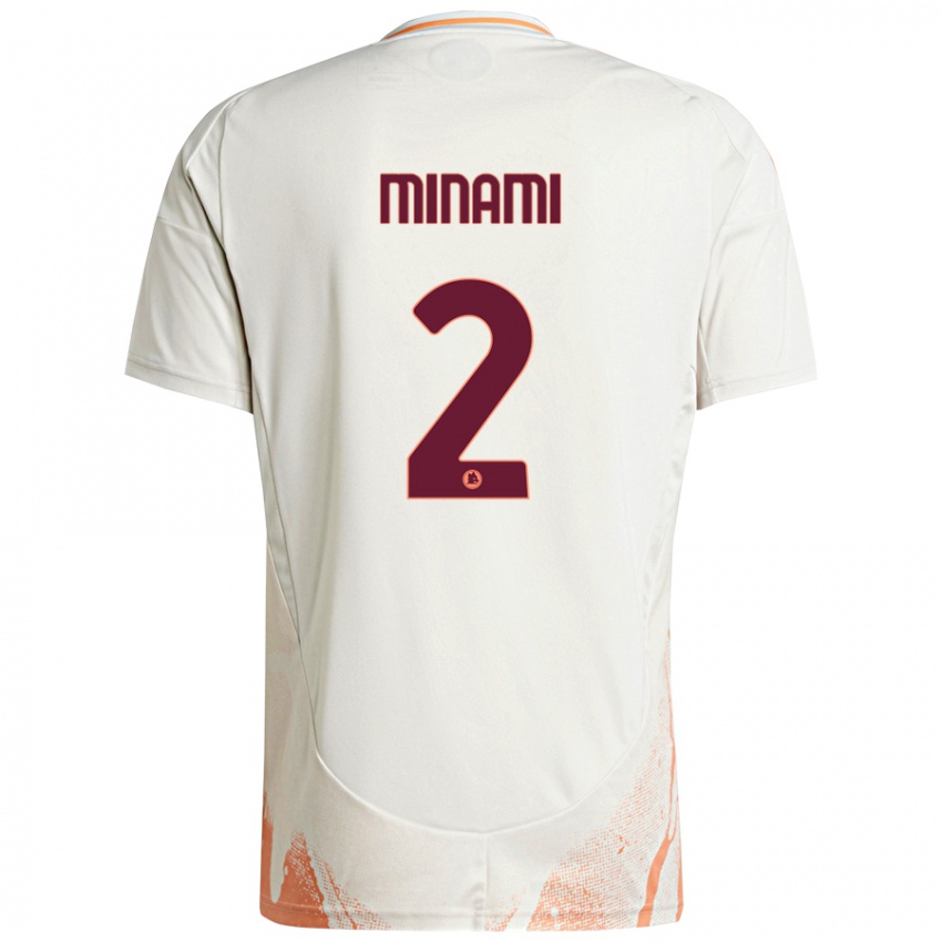 Criança Camisola Moeka Minami #2 Creme Branco Laranja Alternativa 2024/25 Camisa Brasil