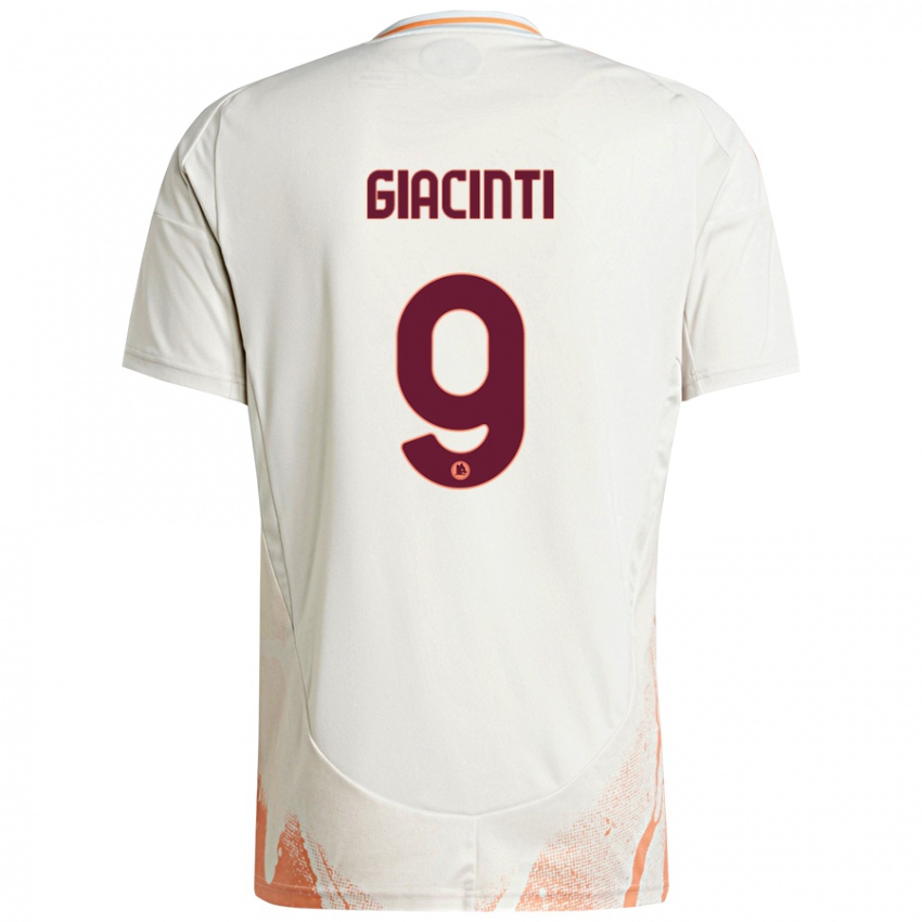 Criança Camisola Valentina Giacinti #9 Creme Branco Laranja Alternativa 2024/25 Camisa Brasil