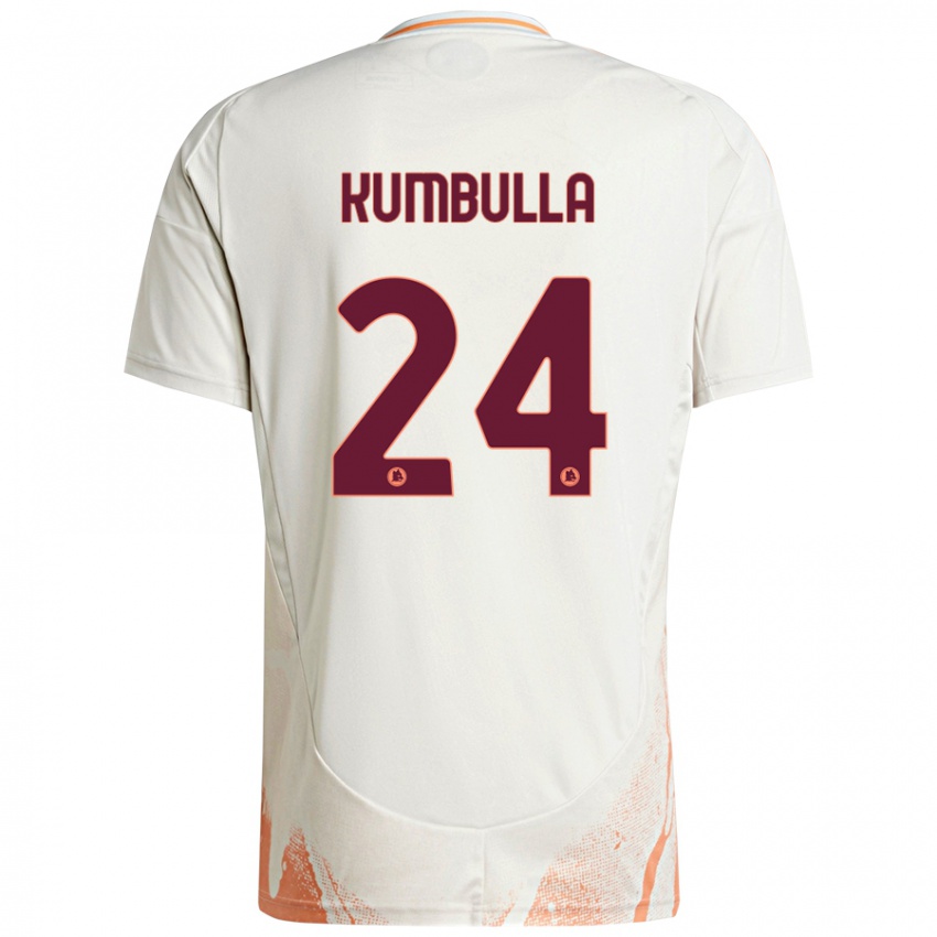 Criança Camisola Marash Kumbulla #24 Creme Branco Laranja Alternativa 2024/25 Camisa Brasil