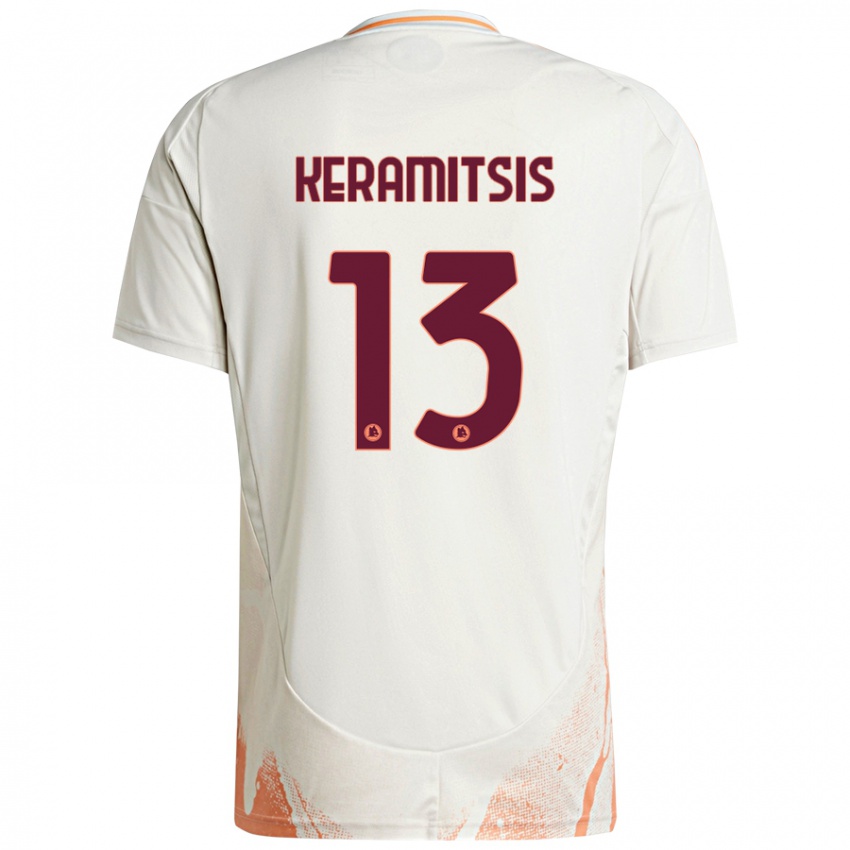 Criança Camisola Dimitrios Keramitsis #13 Creme Branco Laranja Alternativa 2024/25 Camisa Brasil