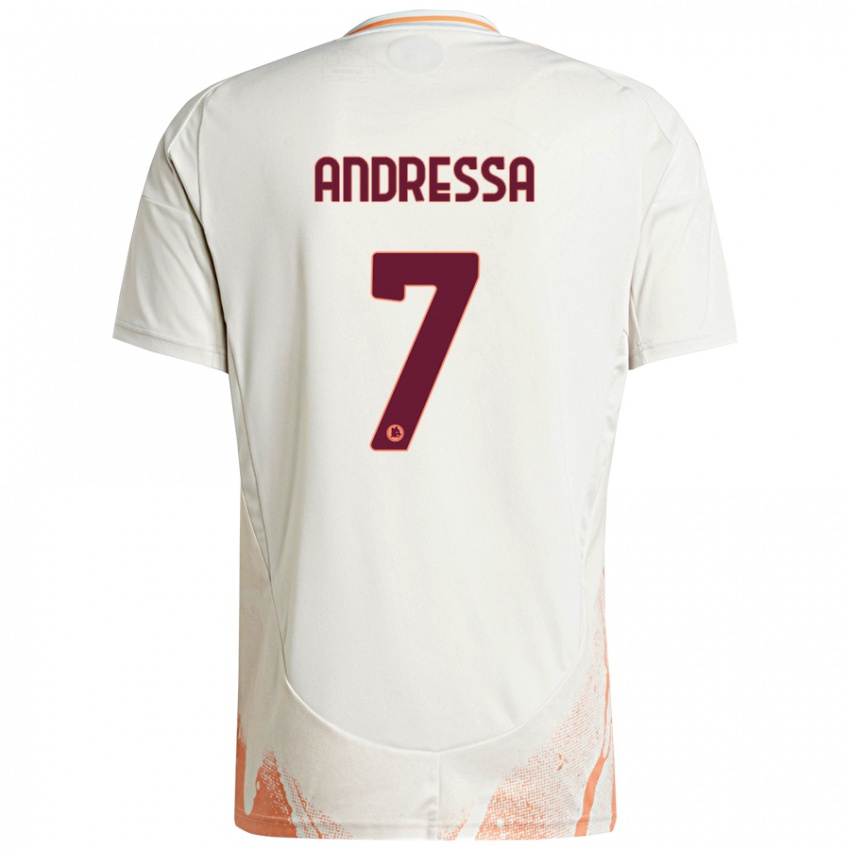 Criança Camisola Andressa #7 Creme Branco Laranja Alternativa 2024/25 Camisa Brasil