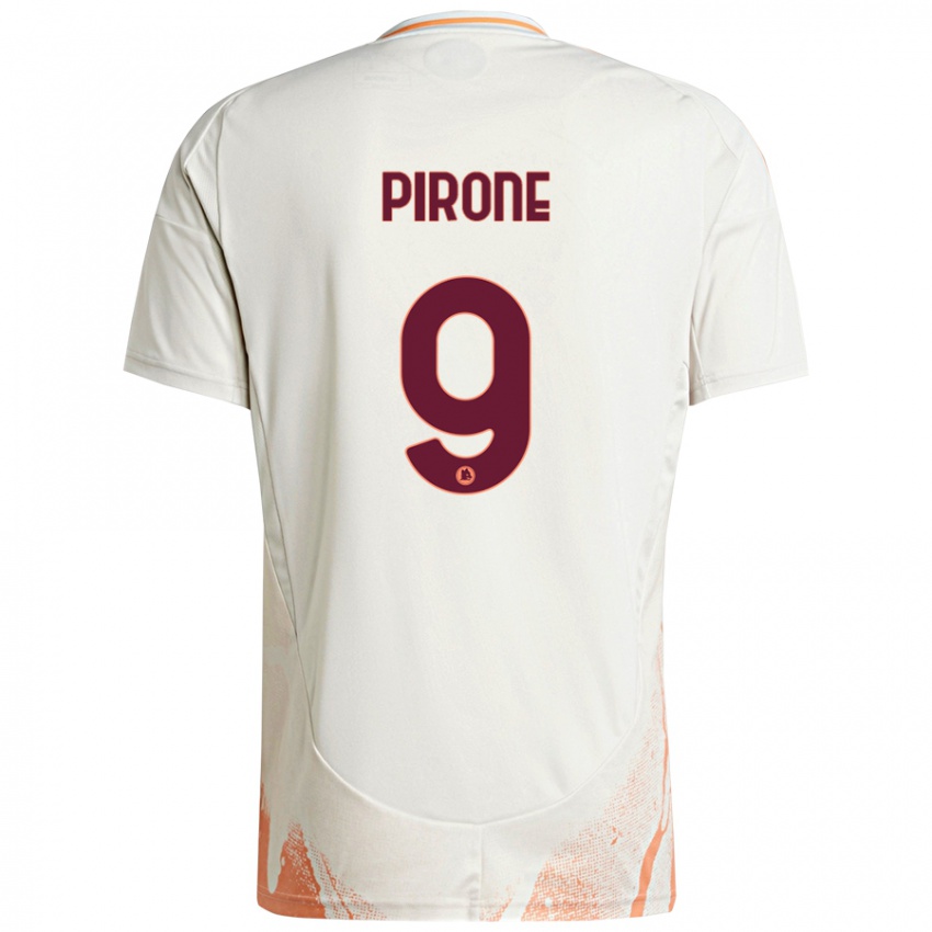 Criança Camisola Valeria Pirone #9 Creme Branco Laranja Alternativa 2024/25 Camisa Brasil