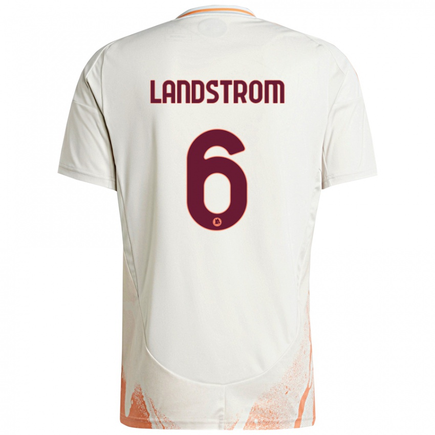 Criança Camisola Elin Landstrom #6 Creme Branco Laranja Alternativa 2024/25 Camisa Brasil