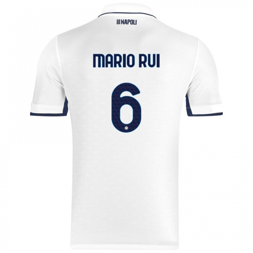 Criança Camisola Mario Rui #6 Azul Real Branco Alternativa 2024/25 Camisa Brasil