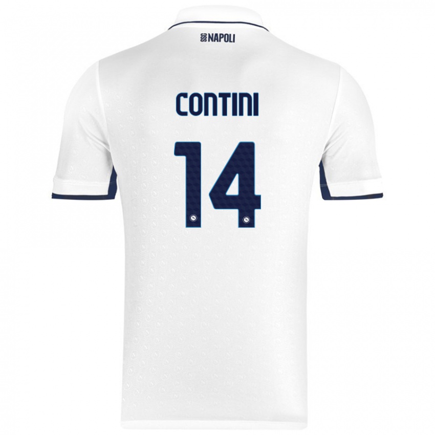 Criança Camisola Nikita Contini #14 Azul Real Branco Alternativa 2024/25 Camisa Brasil