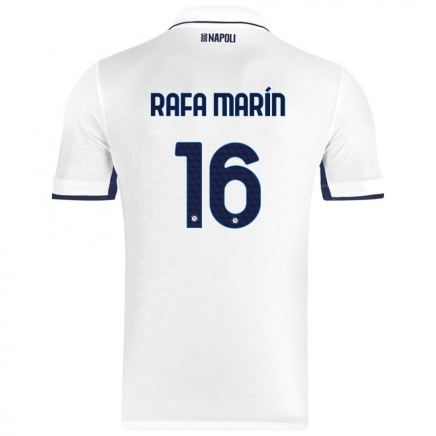 Criança Camisola Rafa Marín #16 Azul Real Branco Alternativa 2024/25 Camisa Brasil