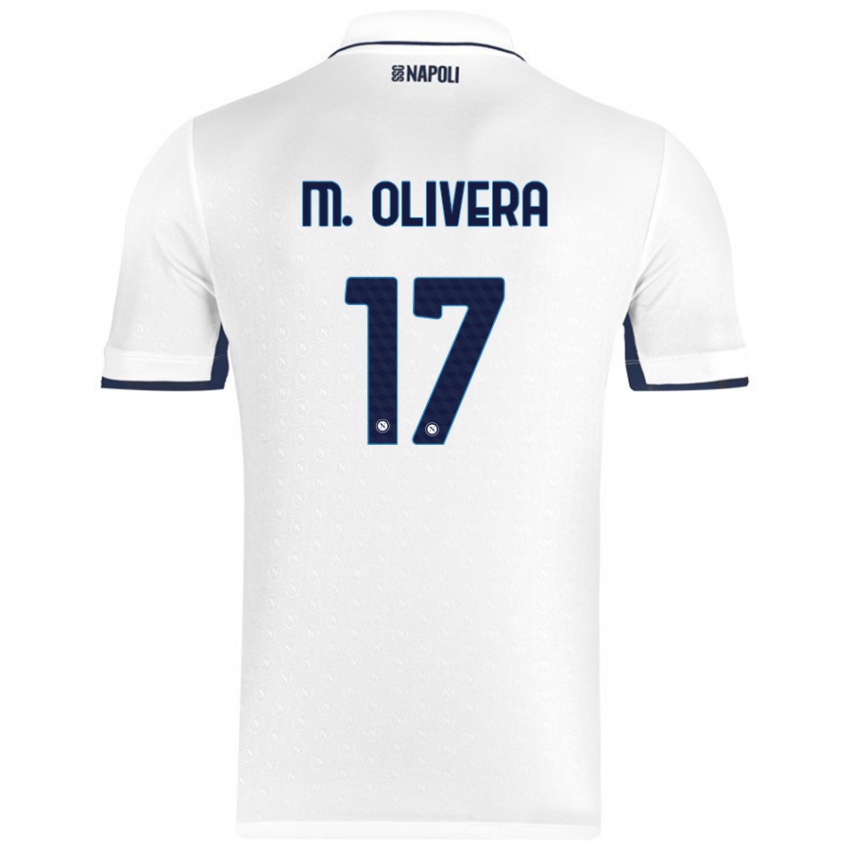 Criança Camisola Mathias Olivera #17 Azul Real Branco Alternativa 2024/25 Camisa Brasil