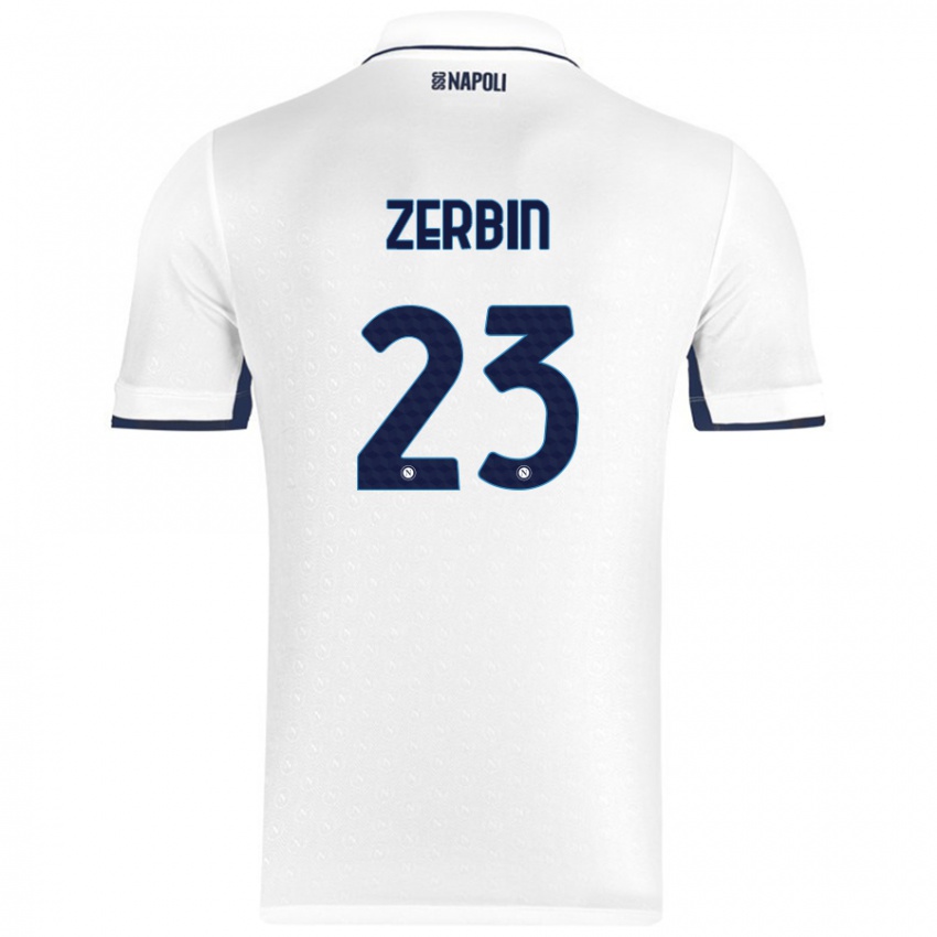 Criança Camisola Alessio Zerbin #23 Azul Real Branco Alternativa 2024/25 Camisa Brasil