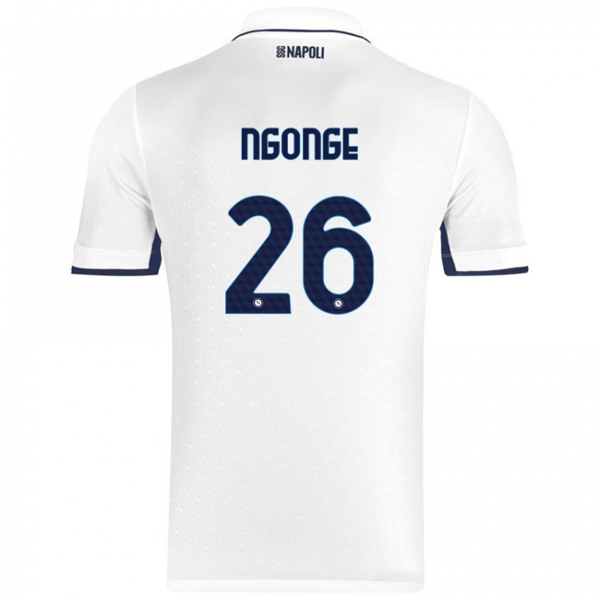 Criança Camisola Cyril Ngonge #26 Azul Real Branco Alternativa 2024/25 Camisa Brasil