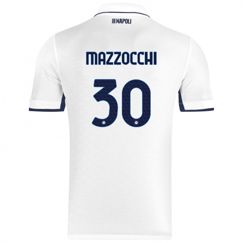 Criança Camisola Pasquale Mazzocchi #30 Azul Real Branco Alternativa 2024/25 Camisa Brasil