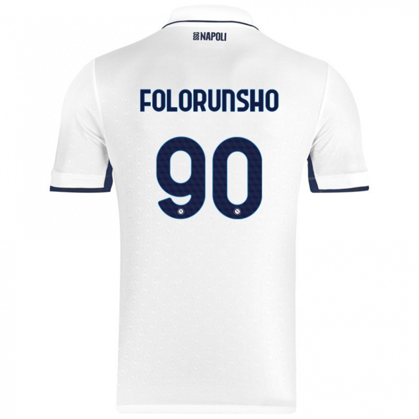 Criança Camisola Michael Folorunsho #90 Azul Real Branco Alternativa 2024/25 Camisa Brasil